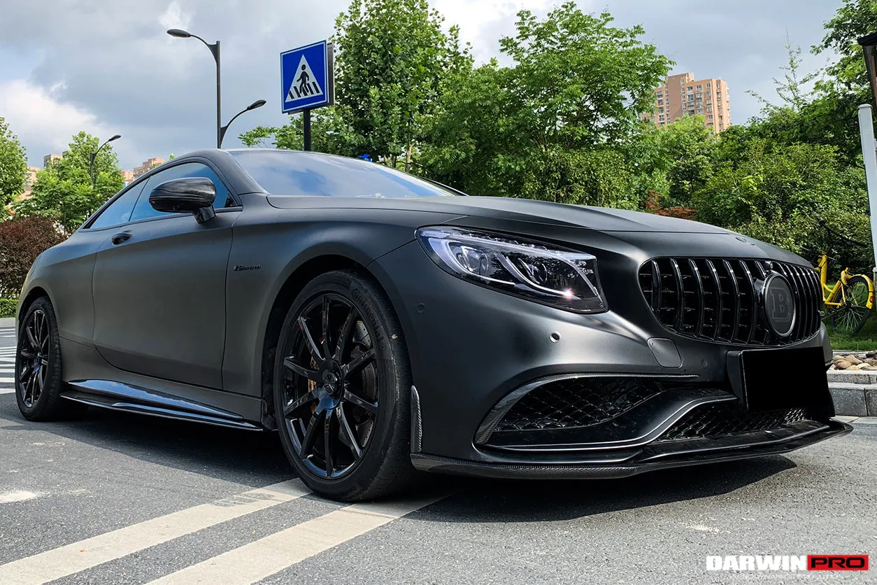2014-2021 Mercedes Benz C217 S63/S65 AMG Coupe Carbon Fiber Side Skirts Extension