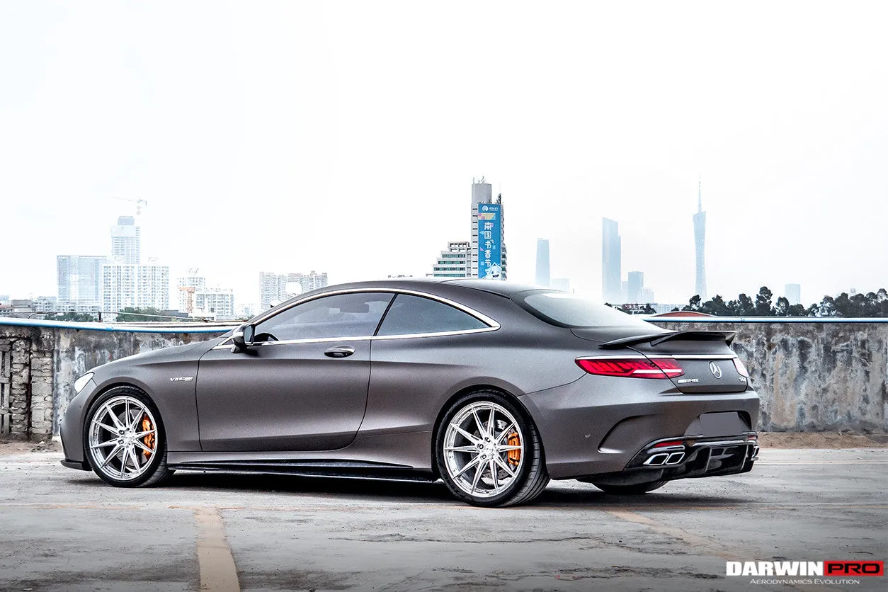 2014-2021 Mercedes Benz C217 S63/S65 AMG Coupe Carbon Fiber Side Skirts Extension