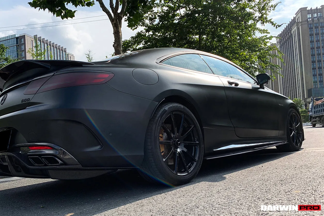 2014-2021 Mercedes Benz C217 S63/S65 AMG Coupe Carbon Fiber Side Skirts Extension