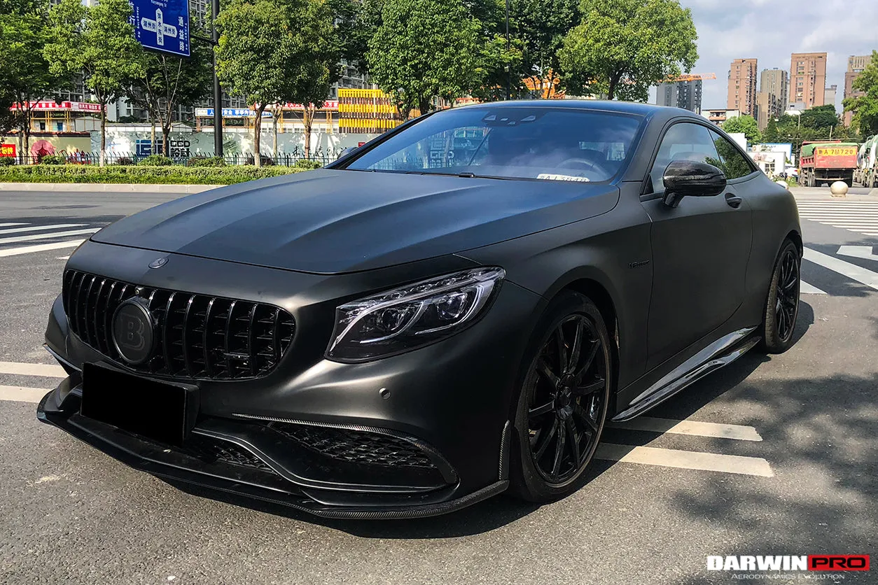 2014-2021 Mercedes Benz C217 S63/S65 AMG Coupe Carbon Fiber Side Skirts Extension