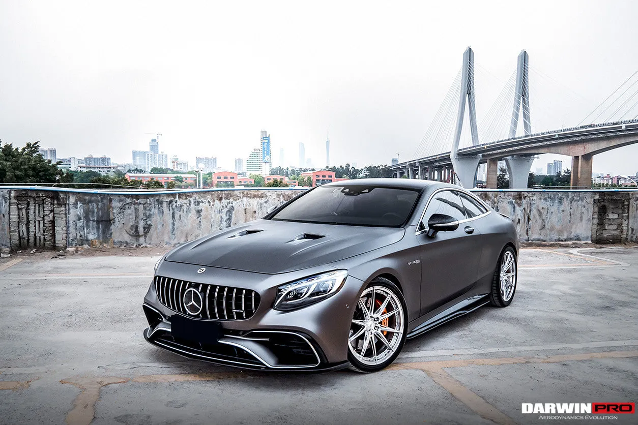 2014-2021 Mercedes Benz C217 S63/S65 AMG Coupe Carbon Fiber Side Skirts Extension