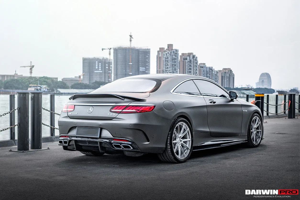 2014-2021 Mercedes Benz C217 S63/S65 AMG Coupe Carbon Fiber Side Skirts Extension