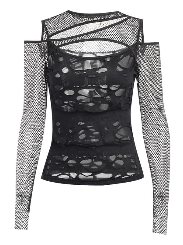 Alternative Ripped Mesh Top