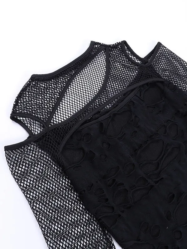 Alternative Ripped Mesh Top