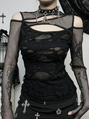 Alternative Ripped Mesh Top