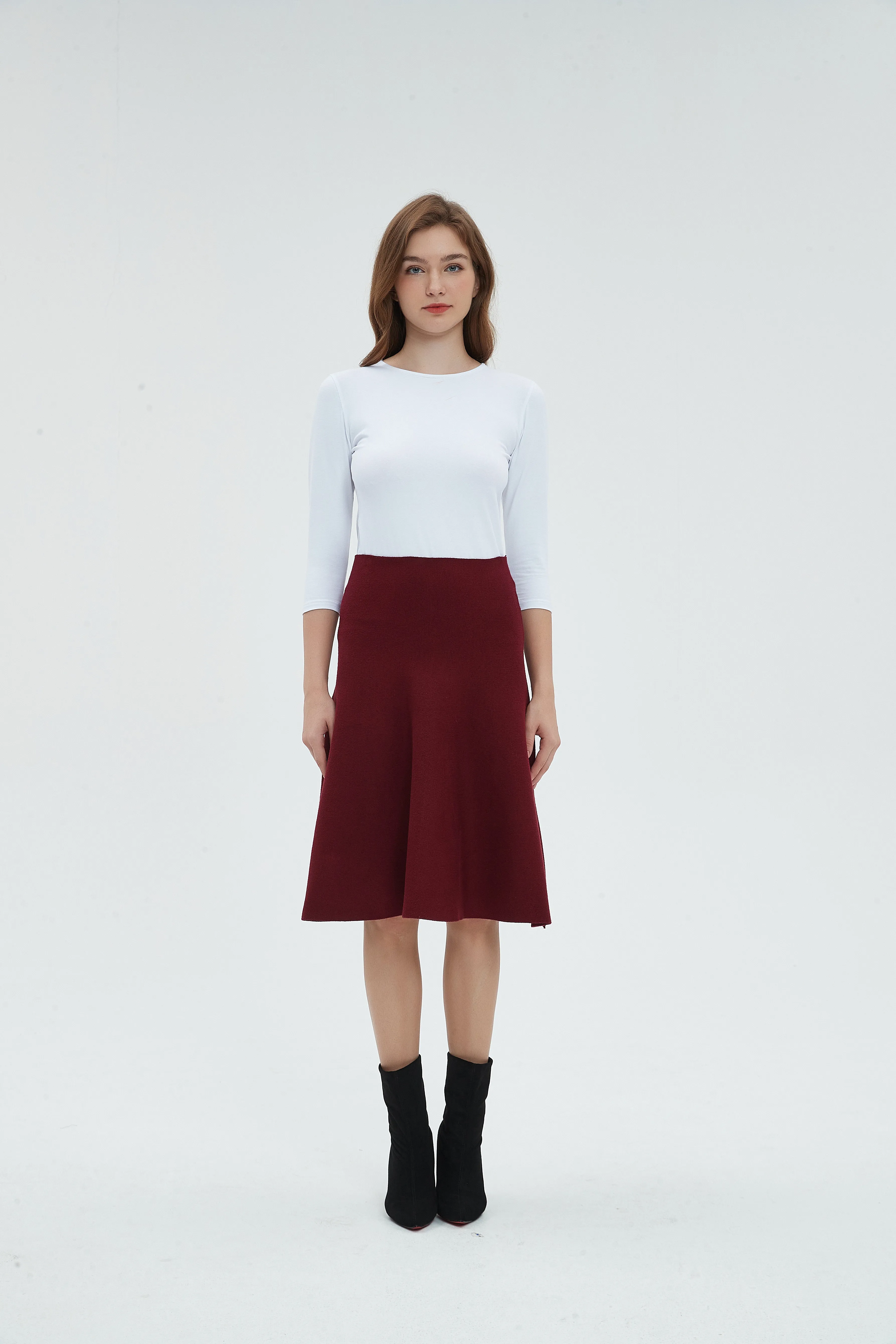 AMAZING  MM SKIRT - MAROON 2.0