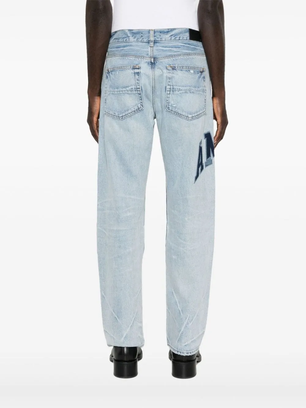AMIRI - Men Varsity Logo Repair Straight Jean