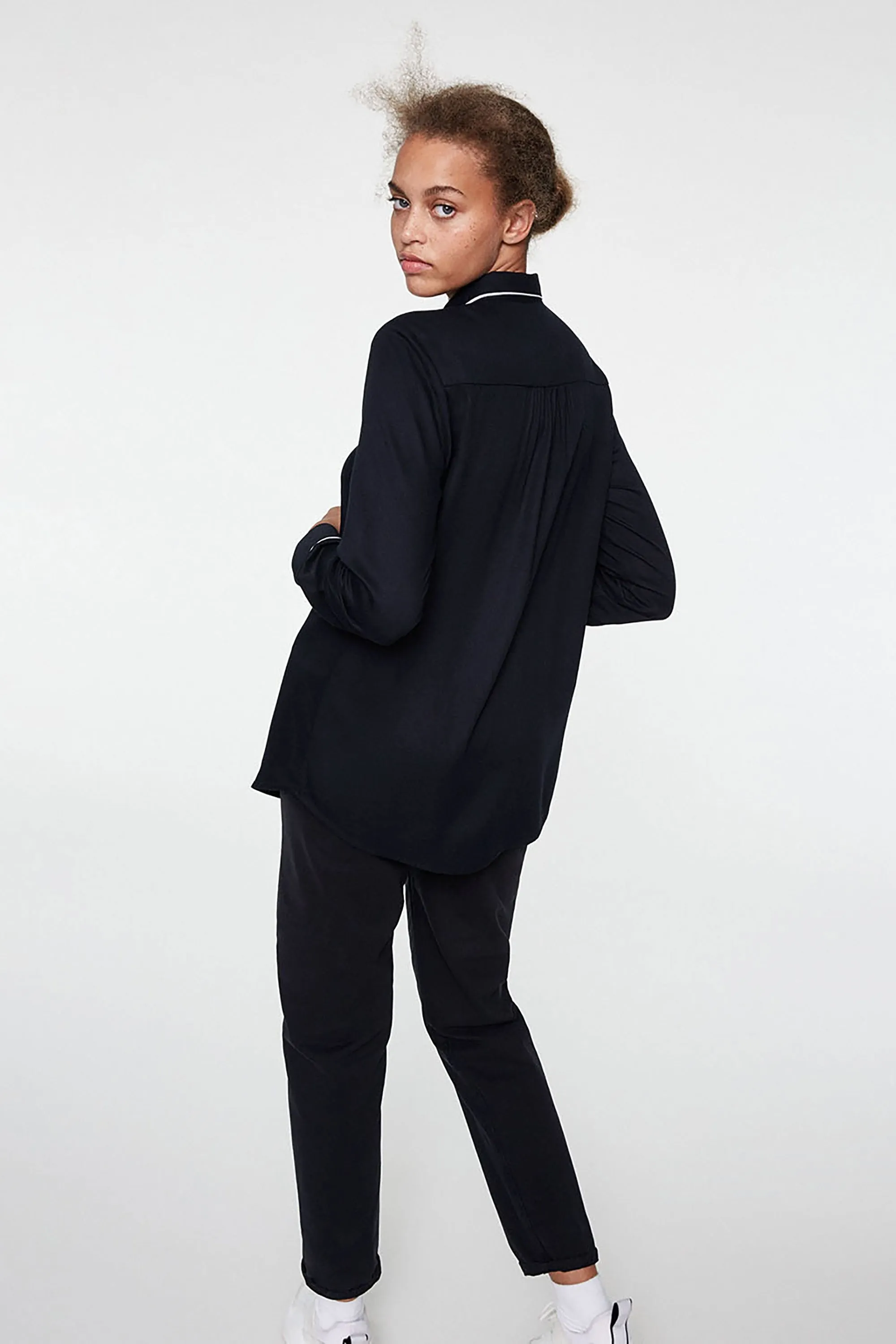 annika shirt black <br> by ARMEDANGELS