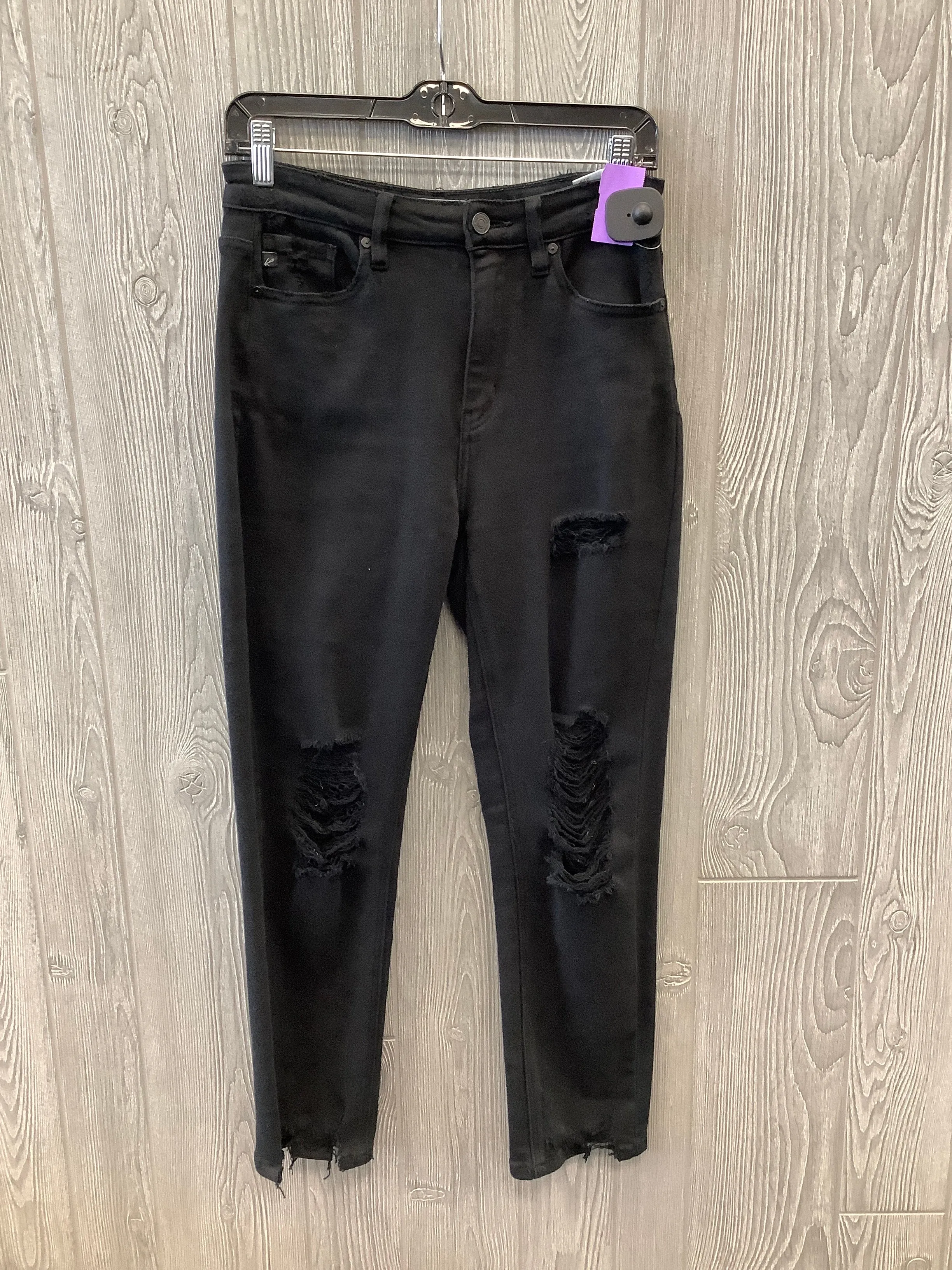 Black Denim Jeans Straight Kancan, Size 2