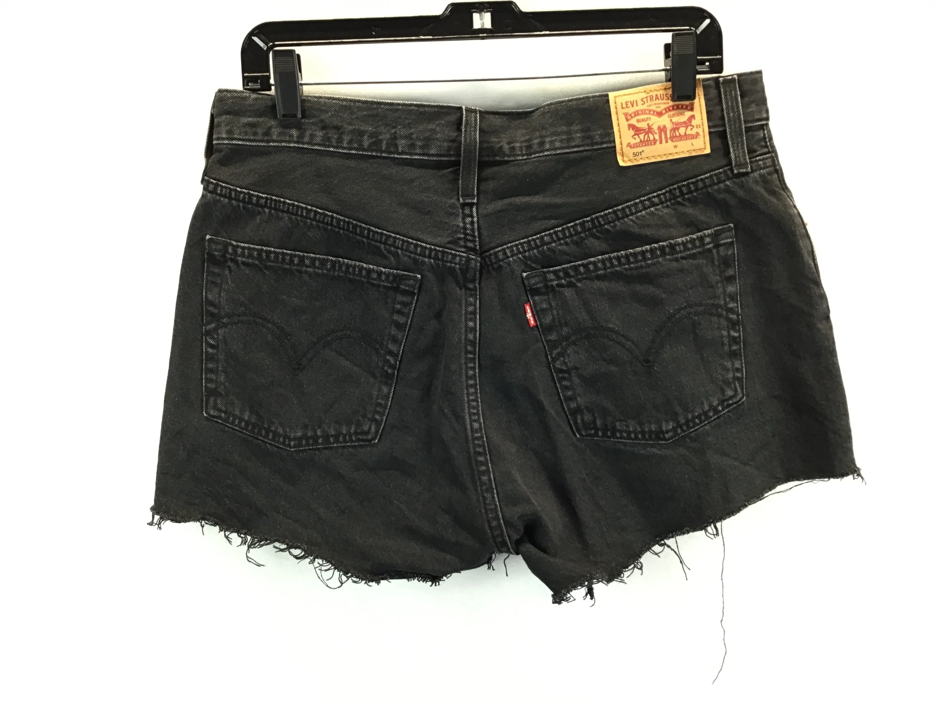 Black Denim Shorts Levis, Size 31