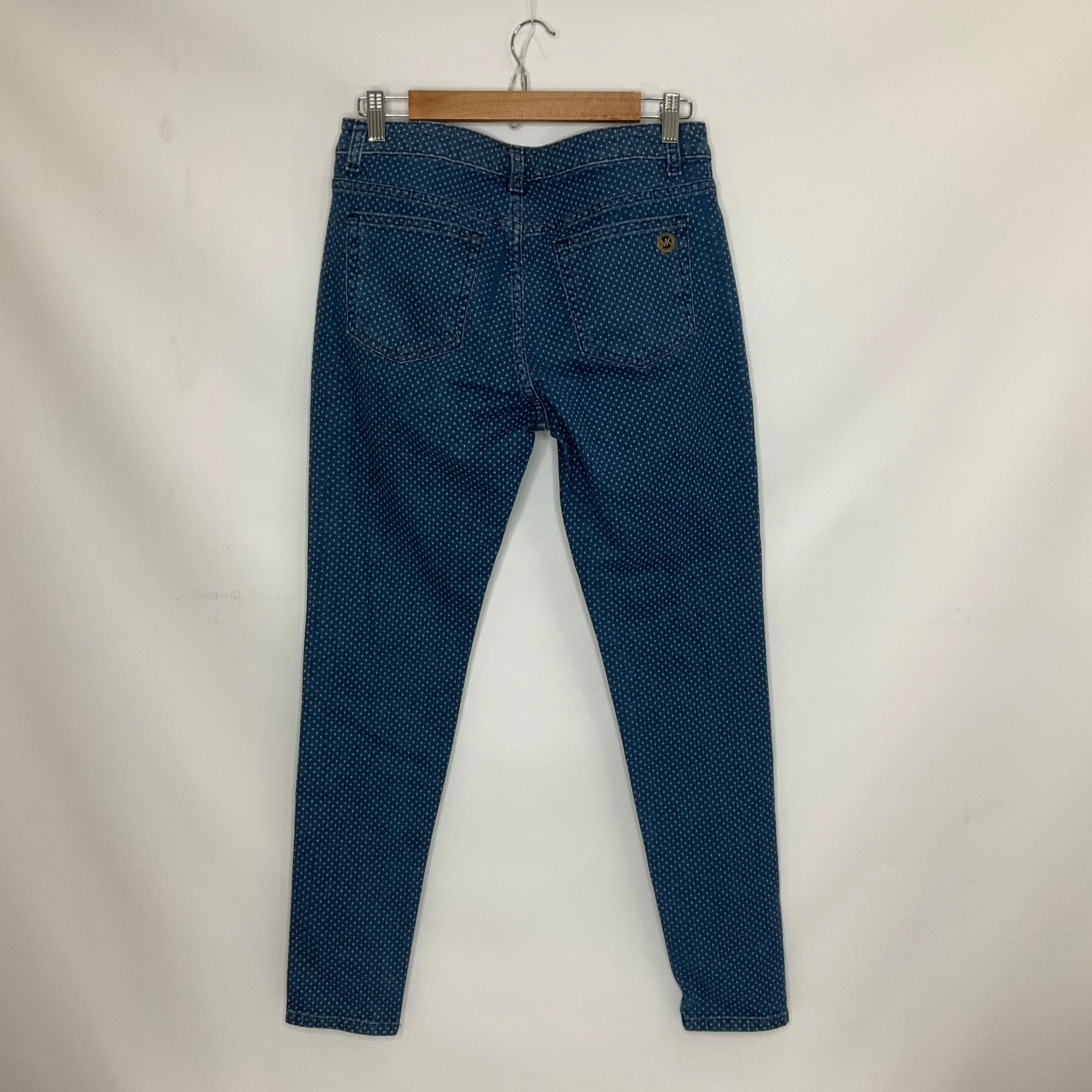 Blue & Cream Jeans Straight Michael By Michael Kors, Size 6