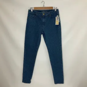 Blue & Cream Jeans Straight Michael By Michael Kors, Size 6