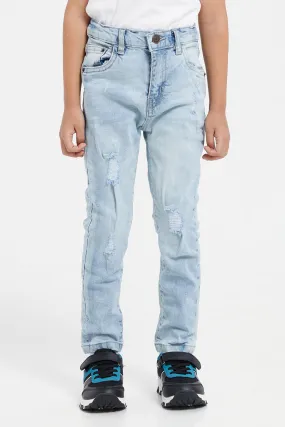 Boys Blue Ripped Jeans