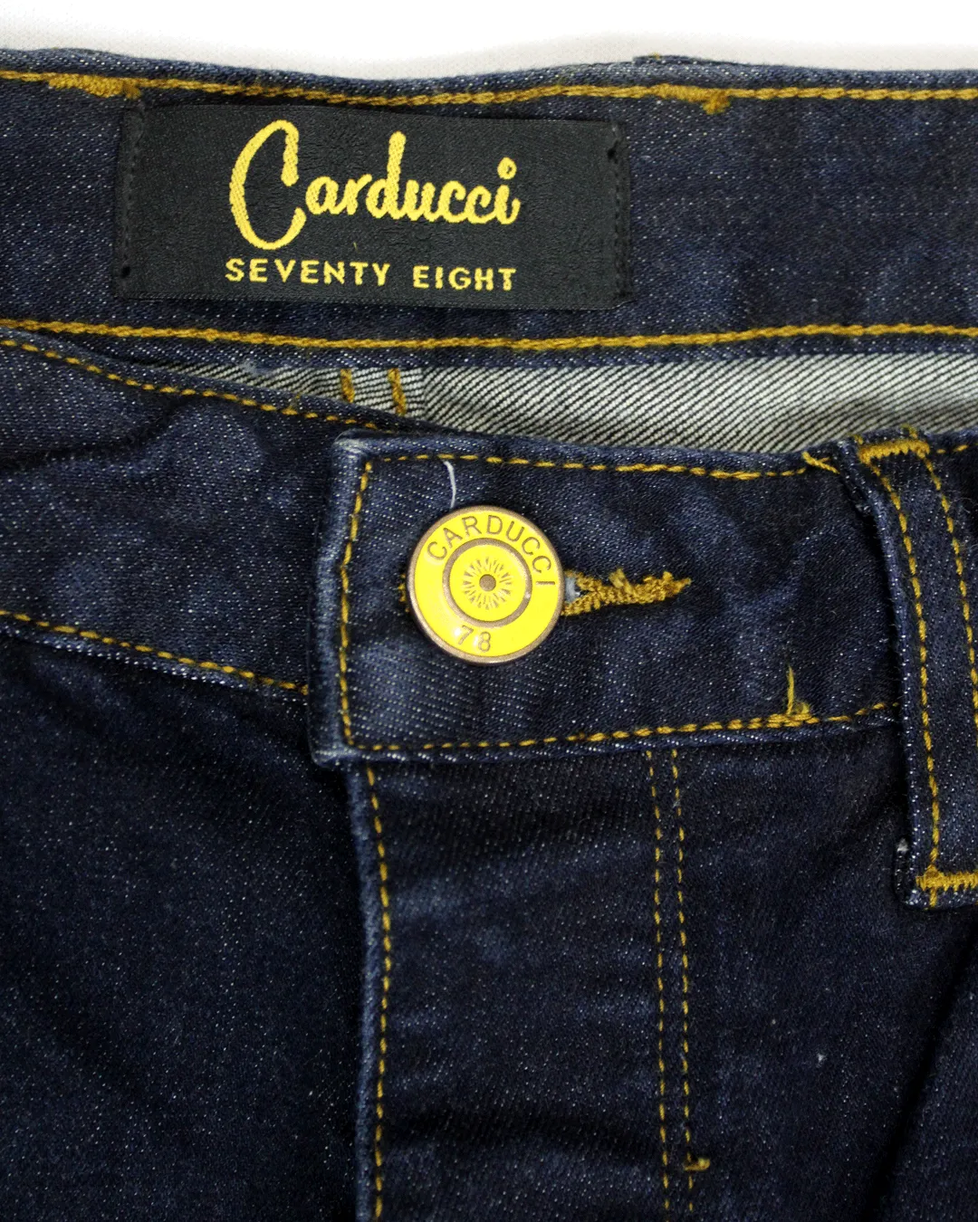 Carducci Mens Classic Navy Straight Leg Denim Jeans - Timeless Style and Comfort