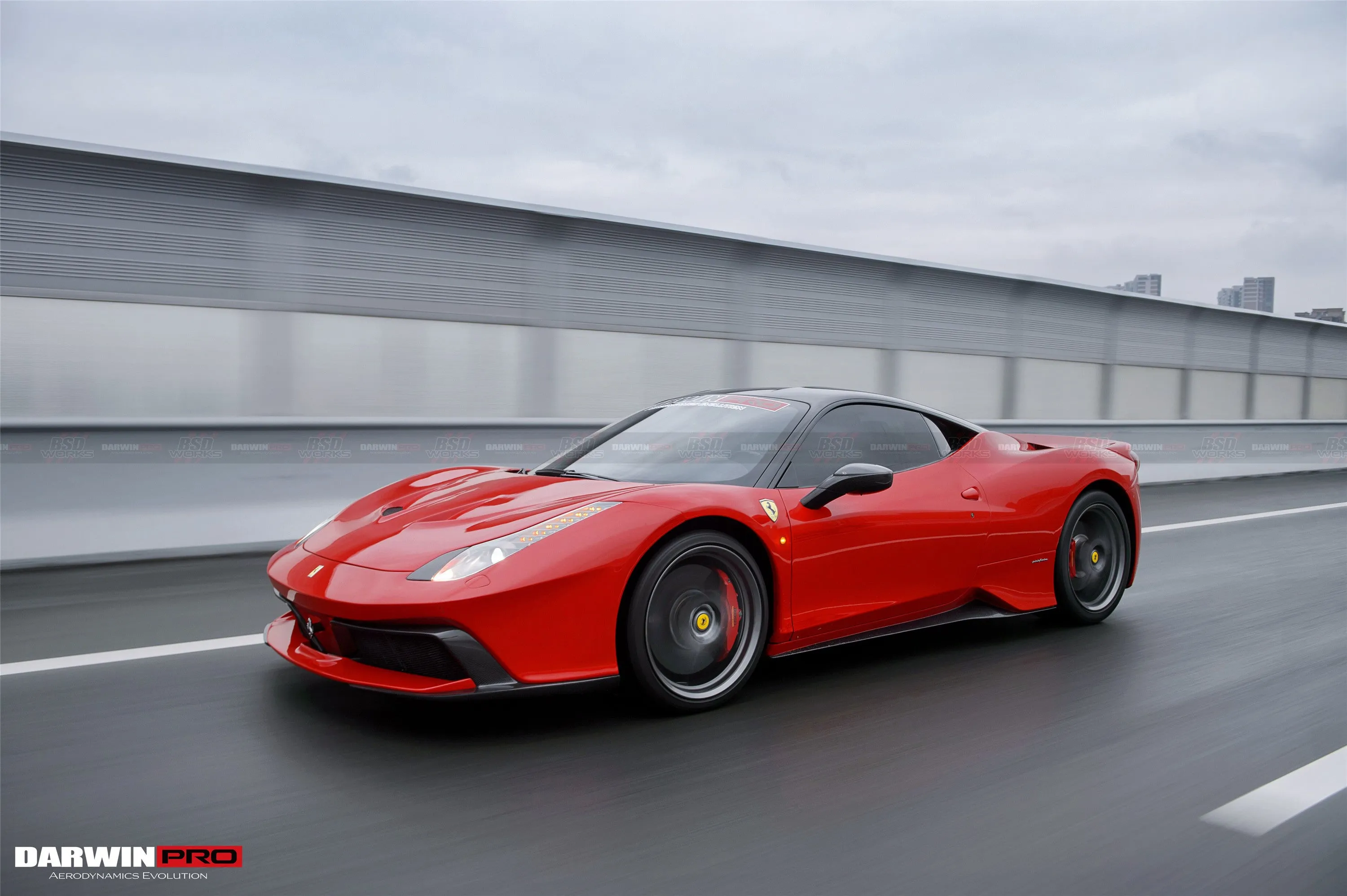 DarwinPRO 2010-2015 Ferrari 458 Coupe & Spider BKSS Style Side Skirts