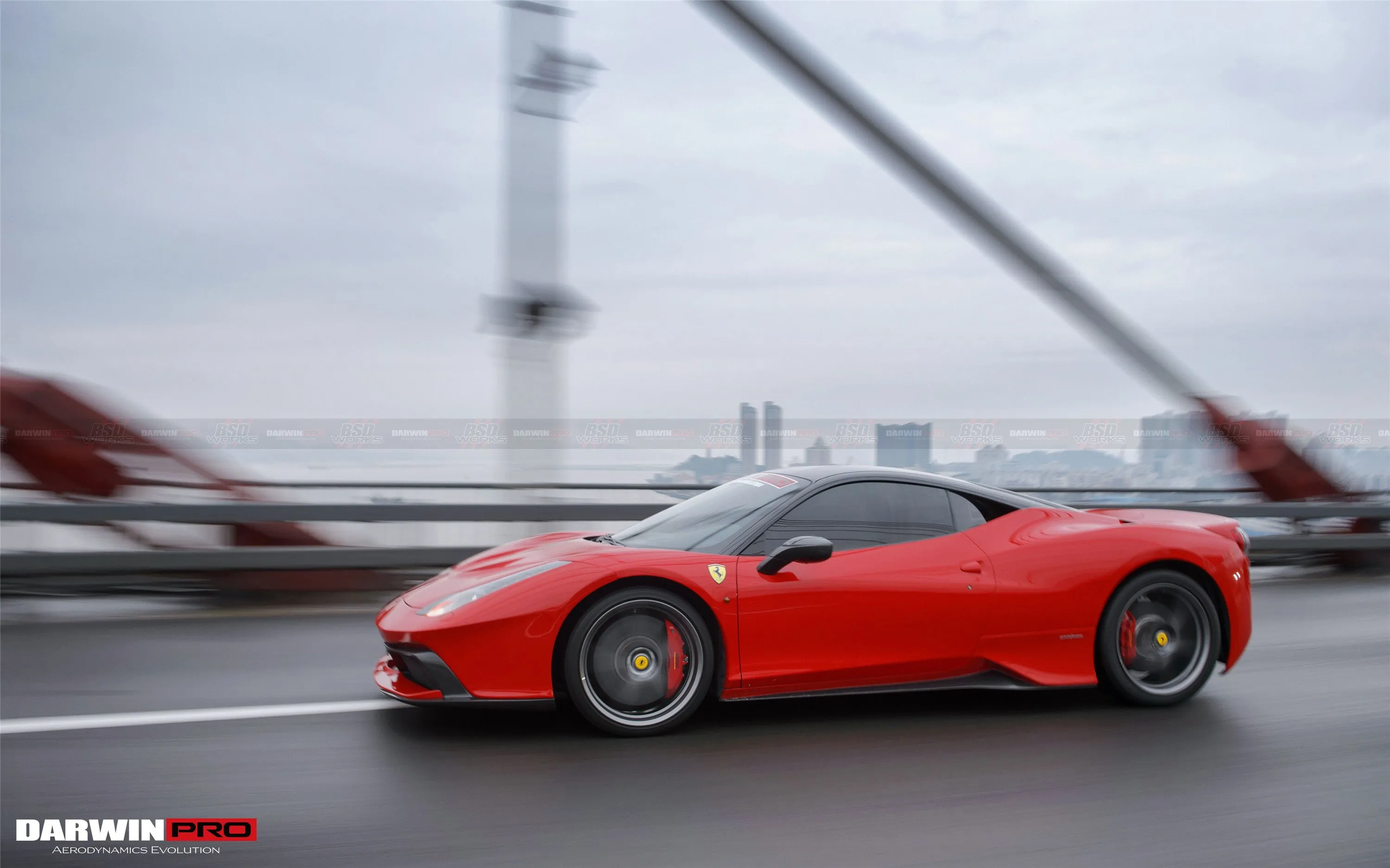 DarwinPRO 2010-2015 Ferrari 458 Coupe & Spider BKSS Style Side Skirts