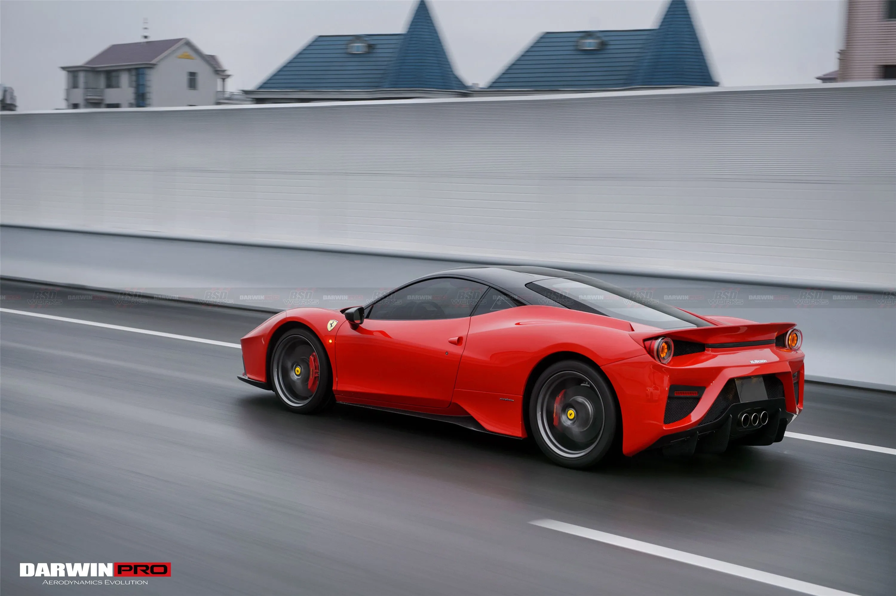 DarwinPRO 2010-2015 Ferrari 458 Coupe & Spider BKSS Style Side Skirts