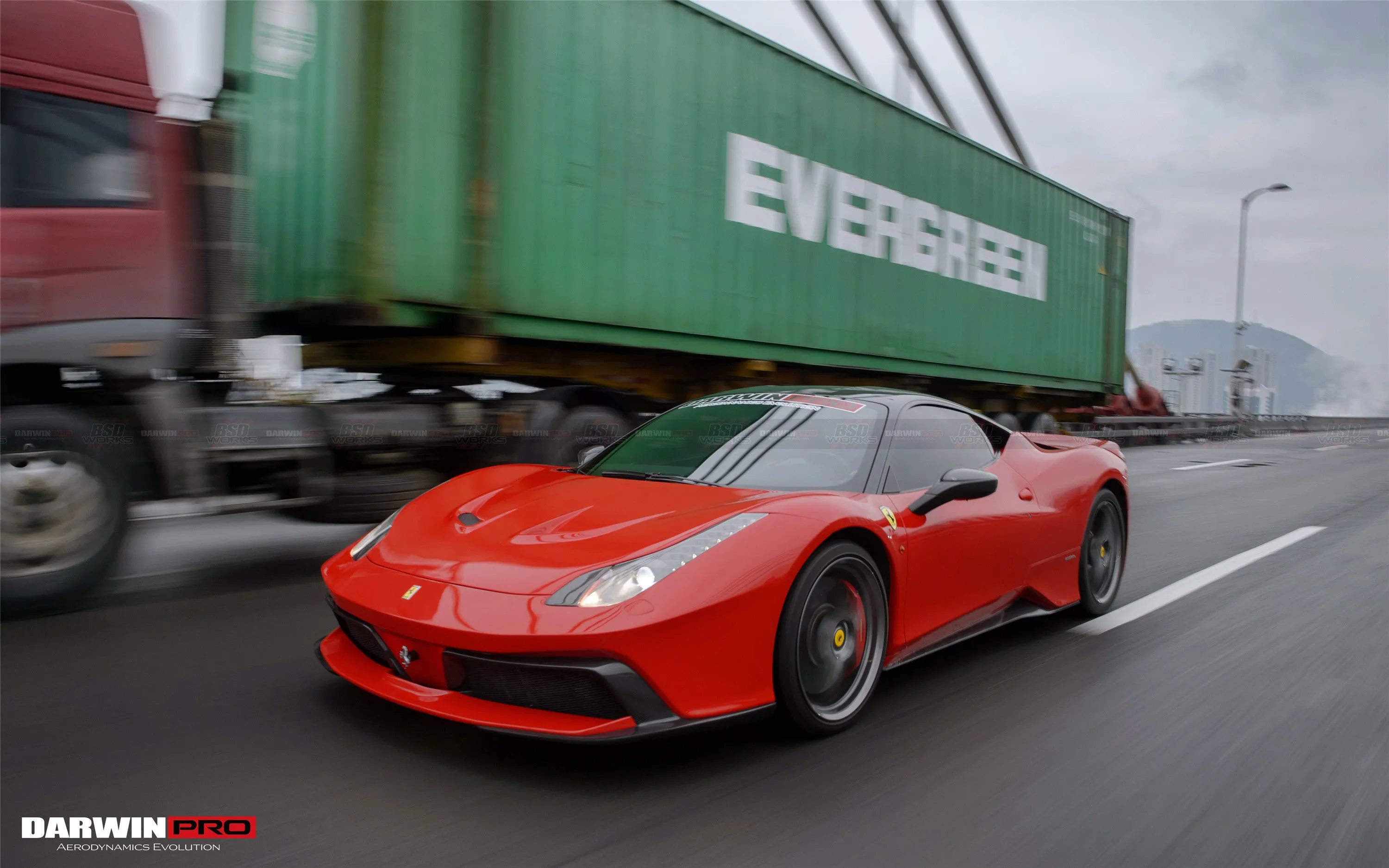 DarwinPRO 2010-2015 Ferrari 458 Coupe & Spider BKSS Style Side Skirts