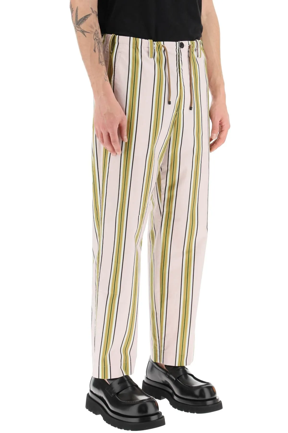 Dries van noten striped popeline pants