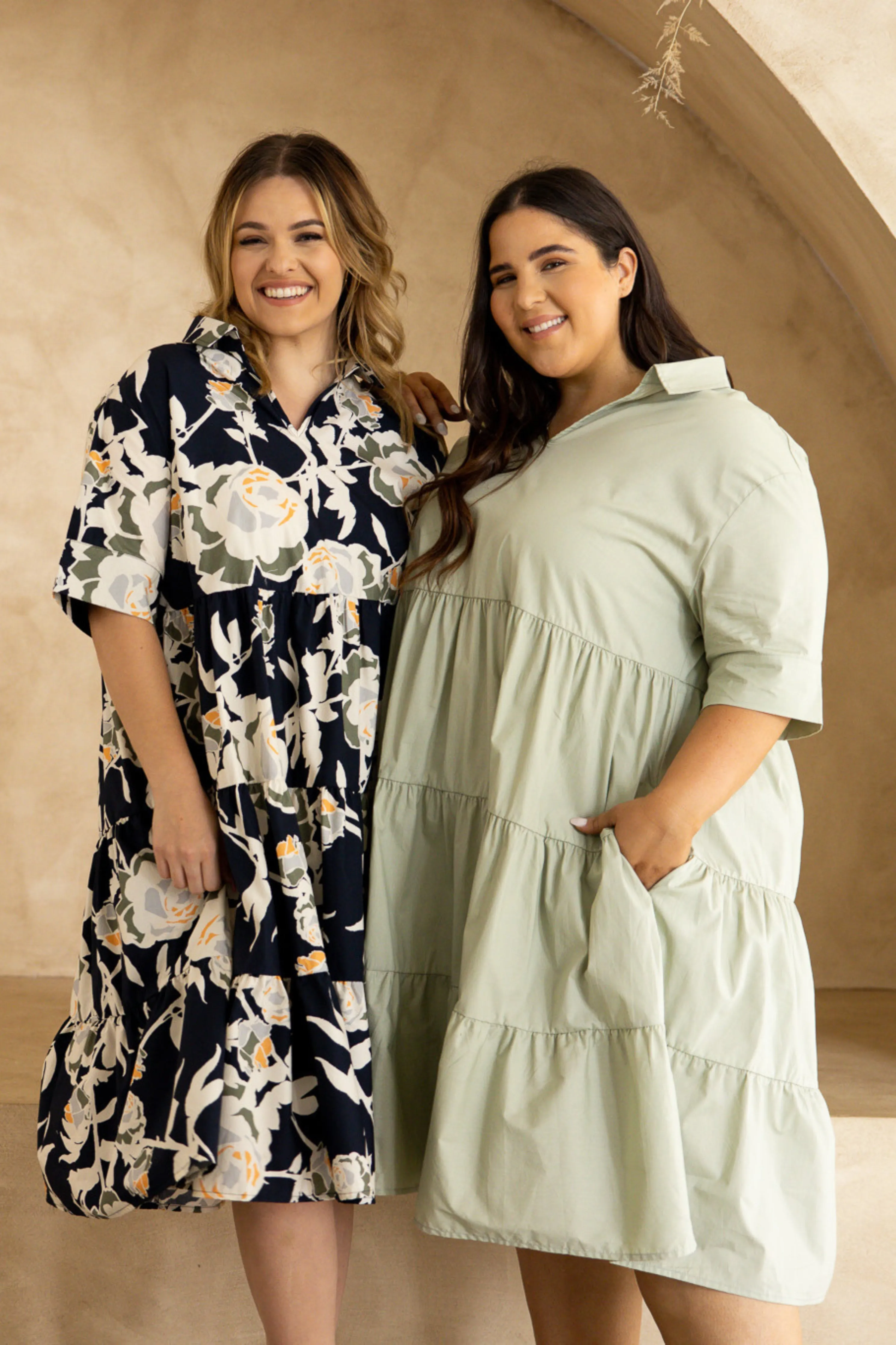 FINAL SALE Serenity Ruffle Dress in Garden
