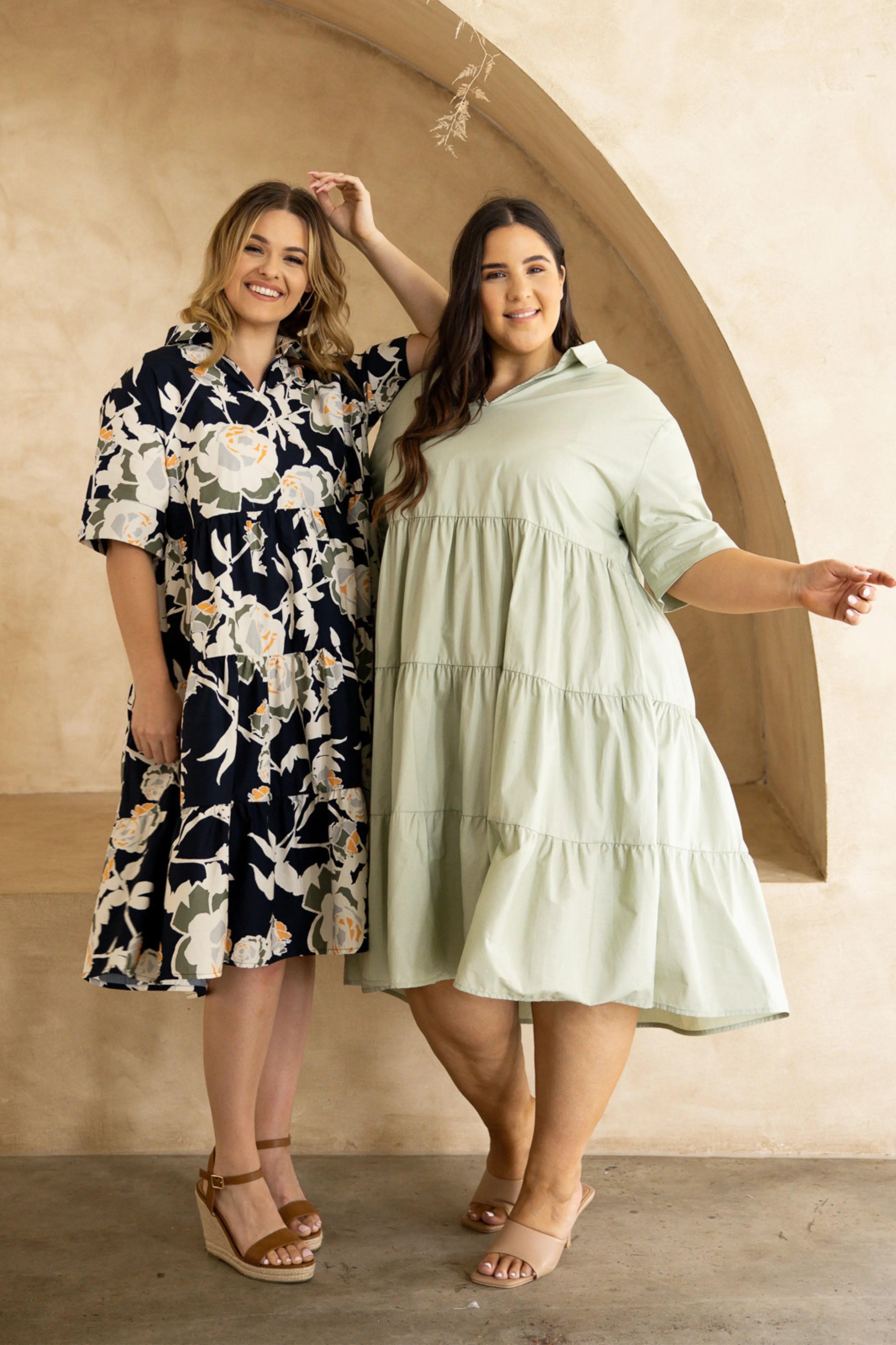 FINAL SALE Serenity Ruffle Dress in Garden