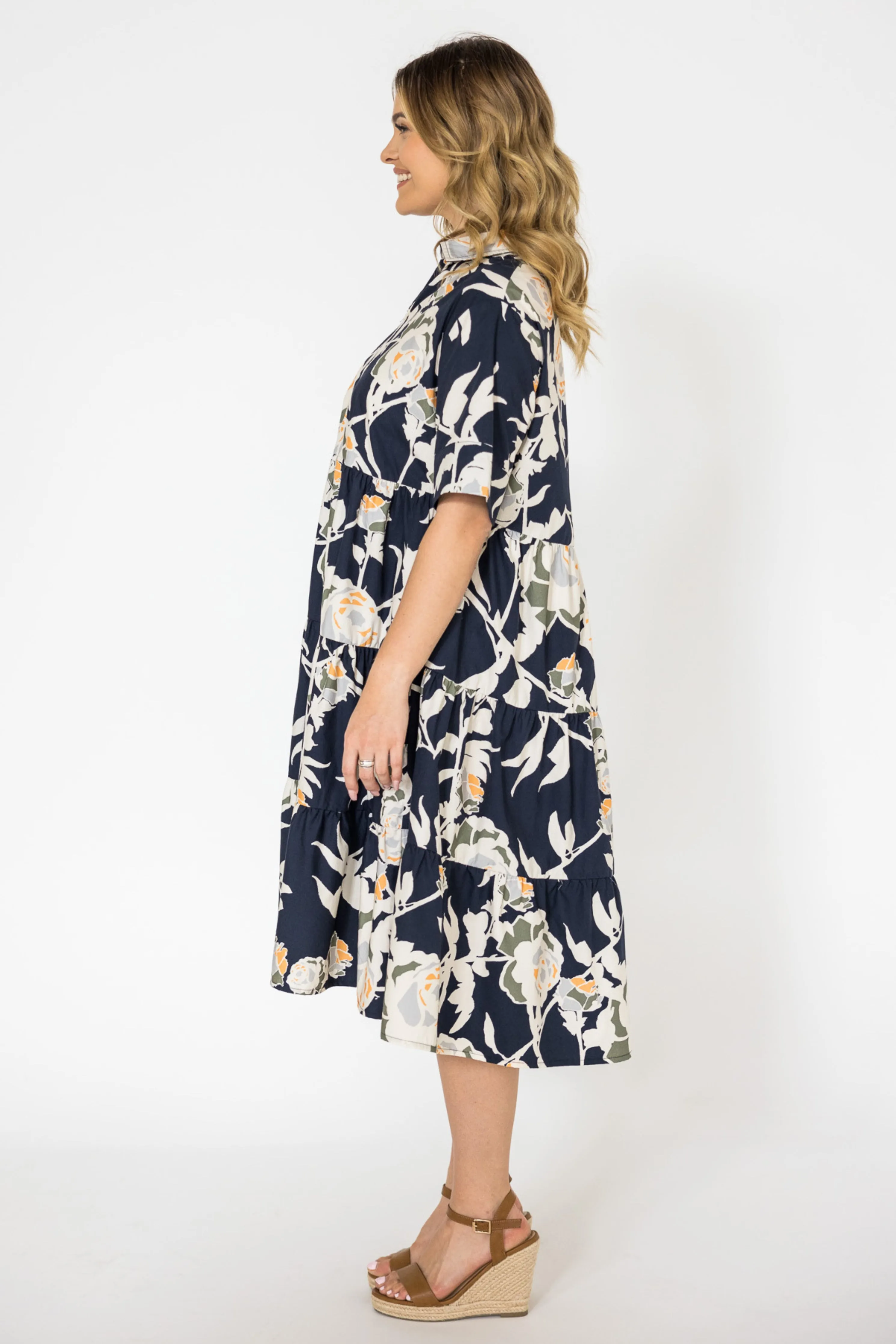 FINAL SALE Serenity Ruffle Dress in Garden