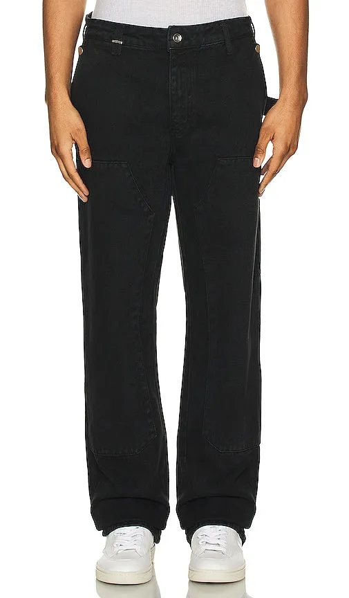 FLANEUR Carpenter Straight Jeans in Black