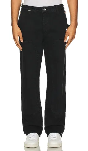 FLANEUR Carpenter Straight Jeans in Black