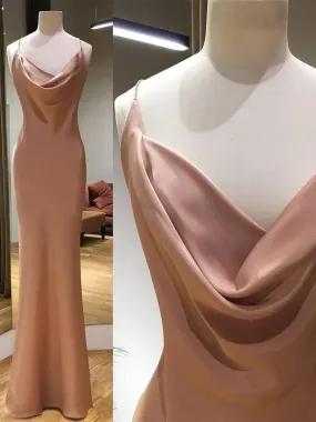 Formal Women's Dresses Sheath Champagne Long Prom Dresses Champagne Floor Length Formal Evening Dresses Prom Dresses Stores