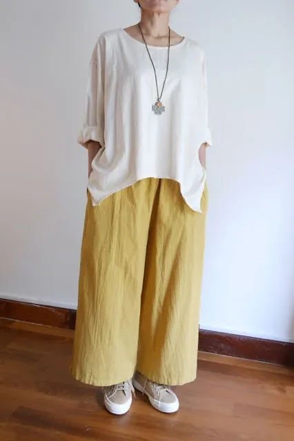 Hand Dyed Farmer's Pants in Light Grey