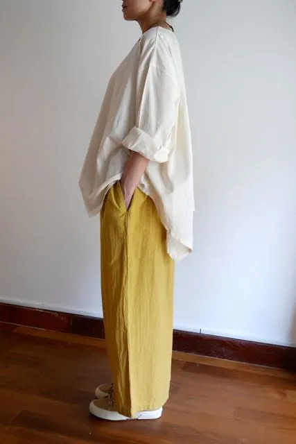 Hand Dyed Farmer's Pants in Light Grey