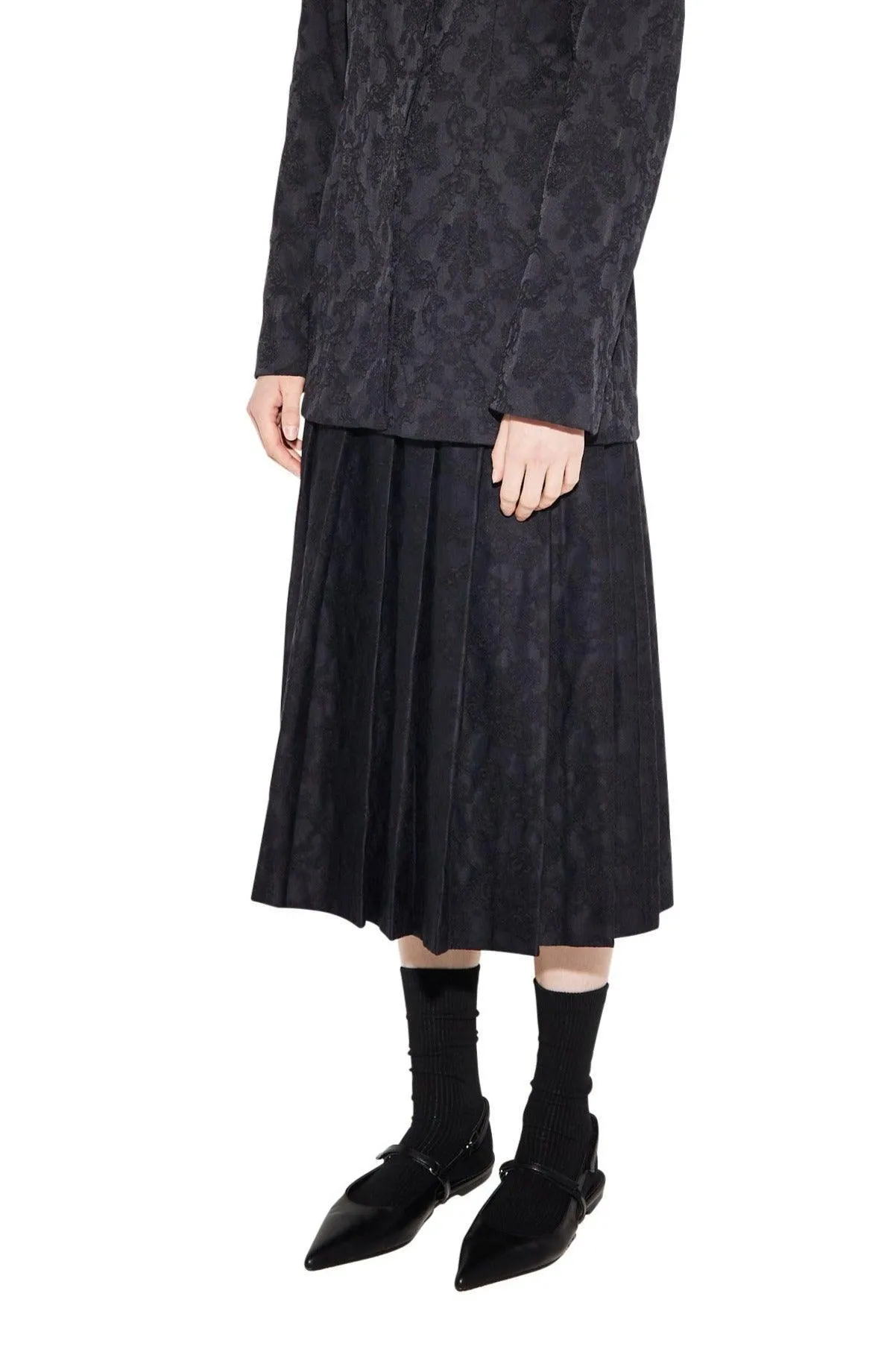 Jacquard Pleated Skirt