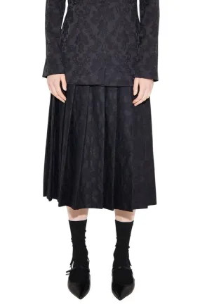 Jacquard Pleated Skirt