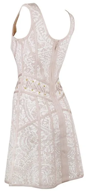 'Katrina' Lace-Up Grommet Dress