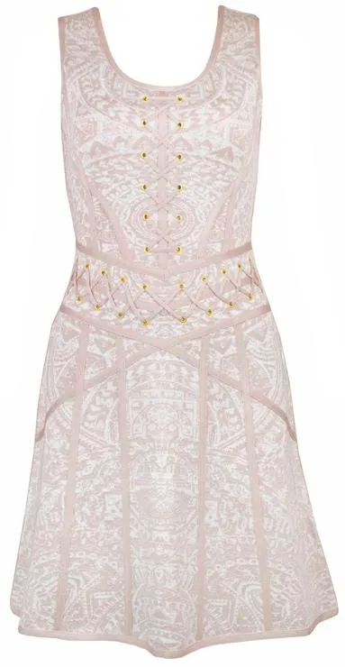 'Katrina' Lace-Up Grommet Dress