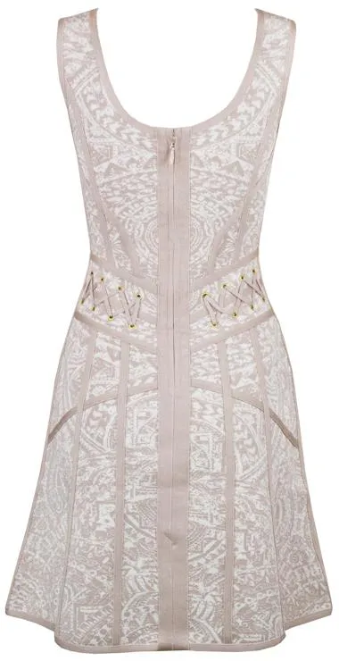 'Katrina' Lace-Up Grommet Dress