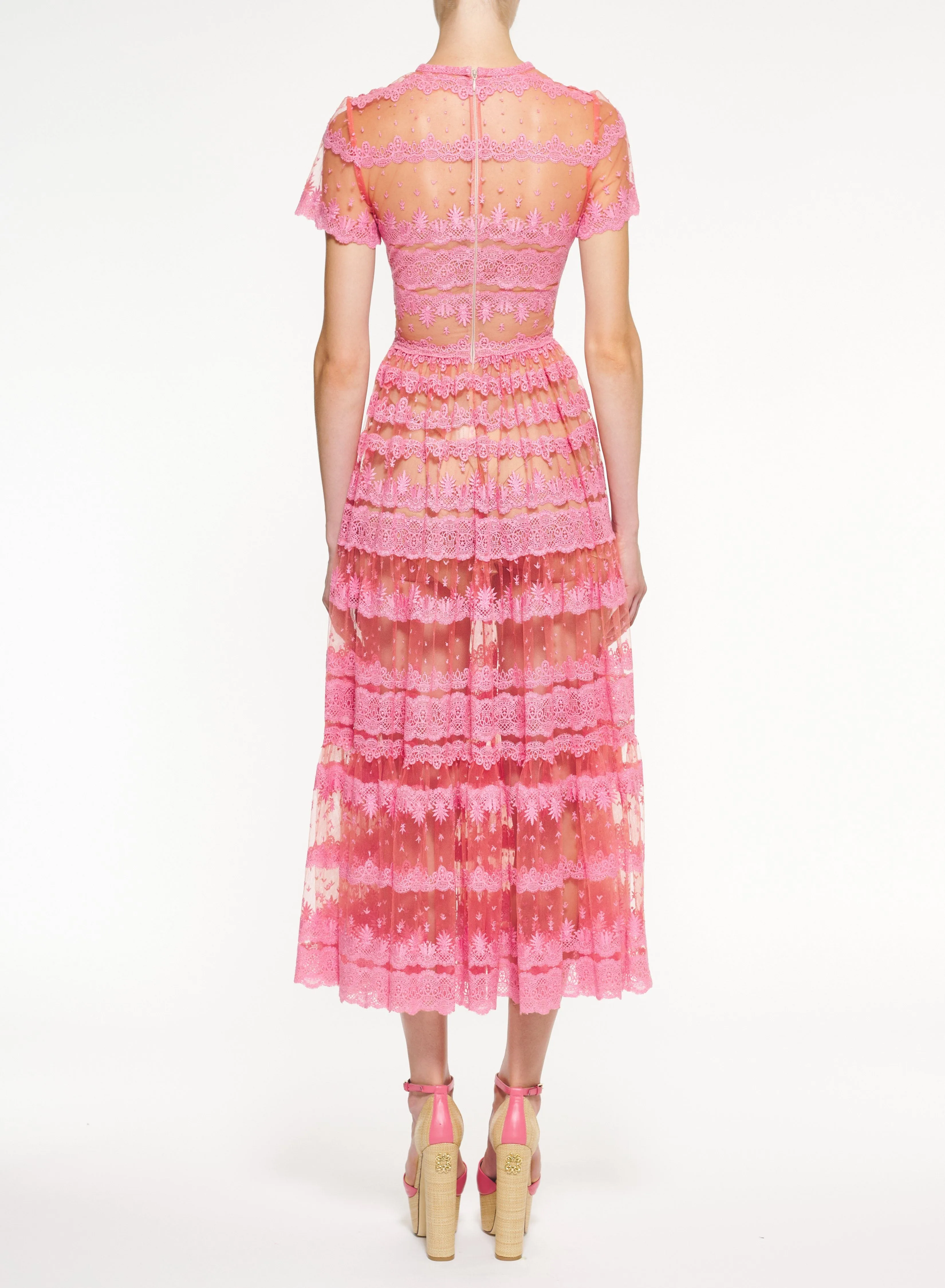 Lace Embroidered Midi Dress