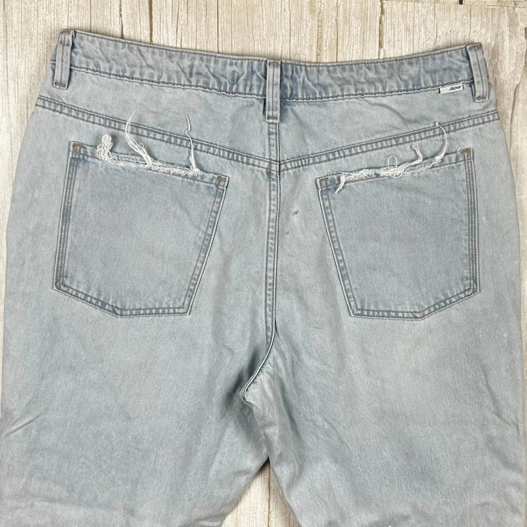 Lee Riders Light Ripped Embroidered 'Girlfriend Jean' - Size 14