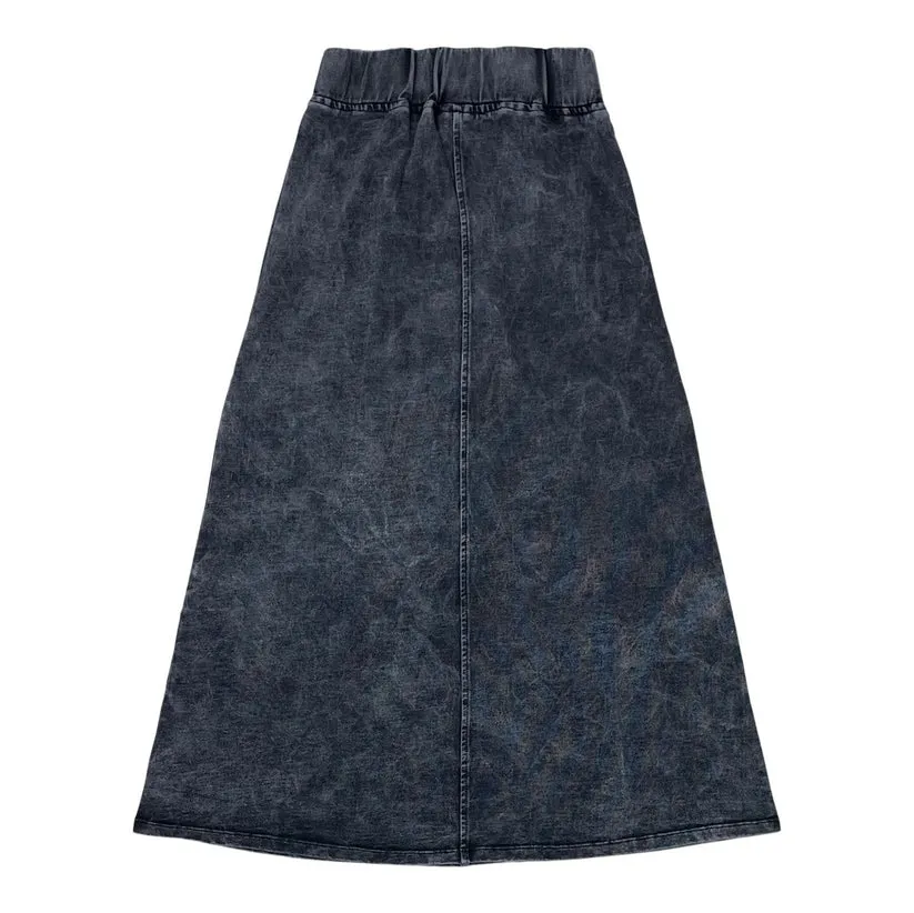 Mineral Wash Maxi Skirt