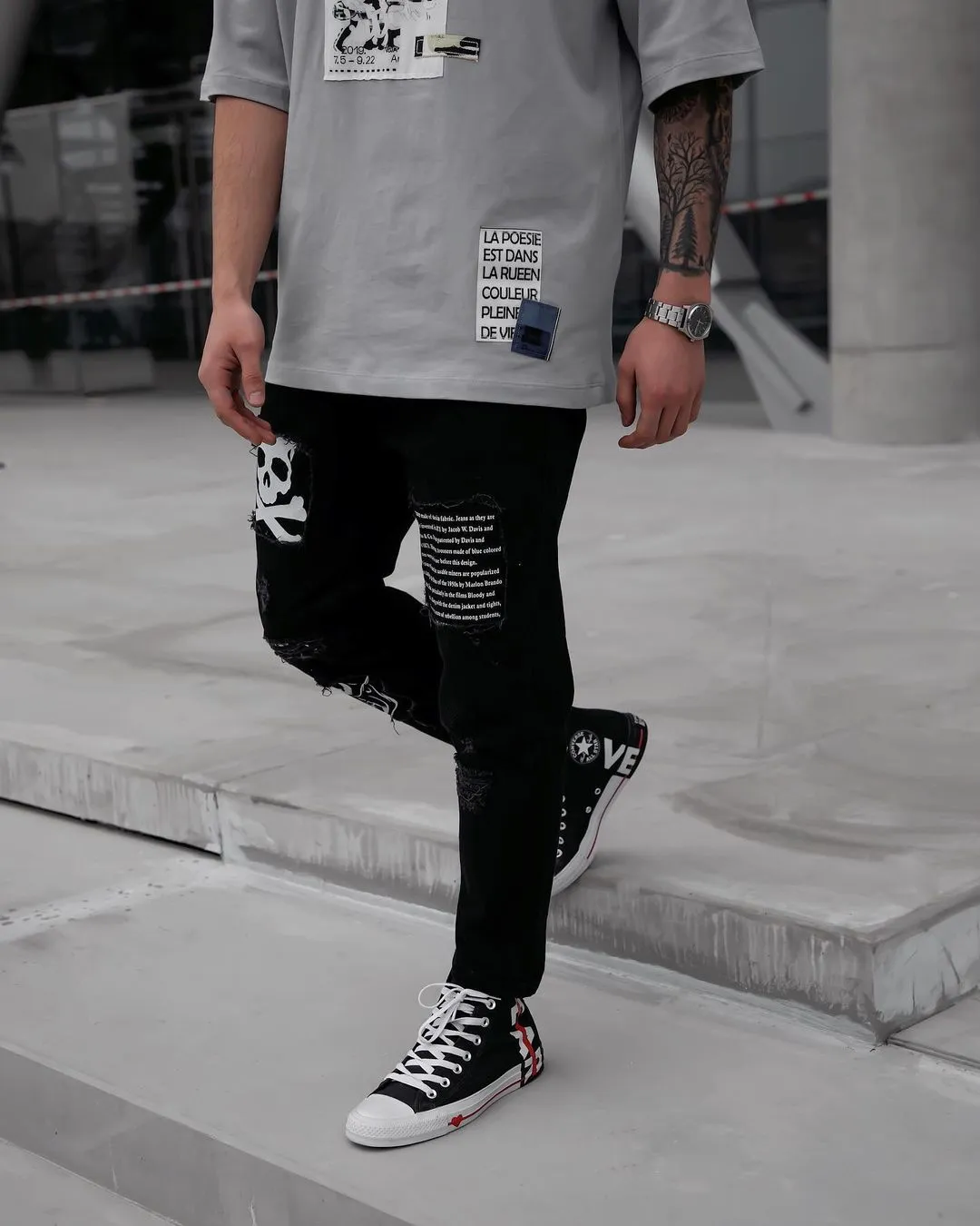 Pirate Relaxed Fit Printed Jeans