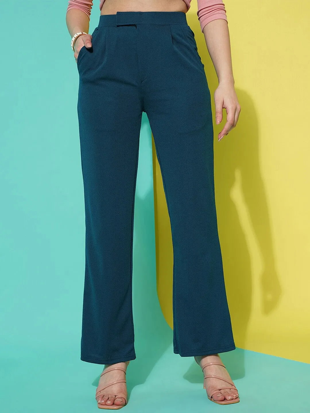 Rama Mid-Rise Regular Fit Slip-On Trousers