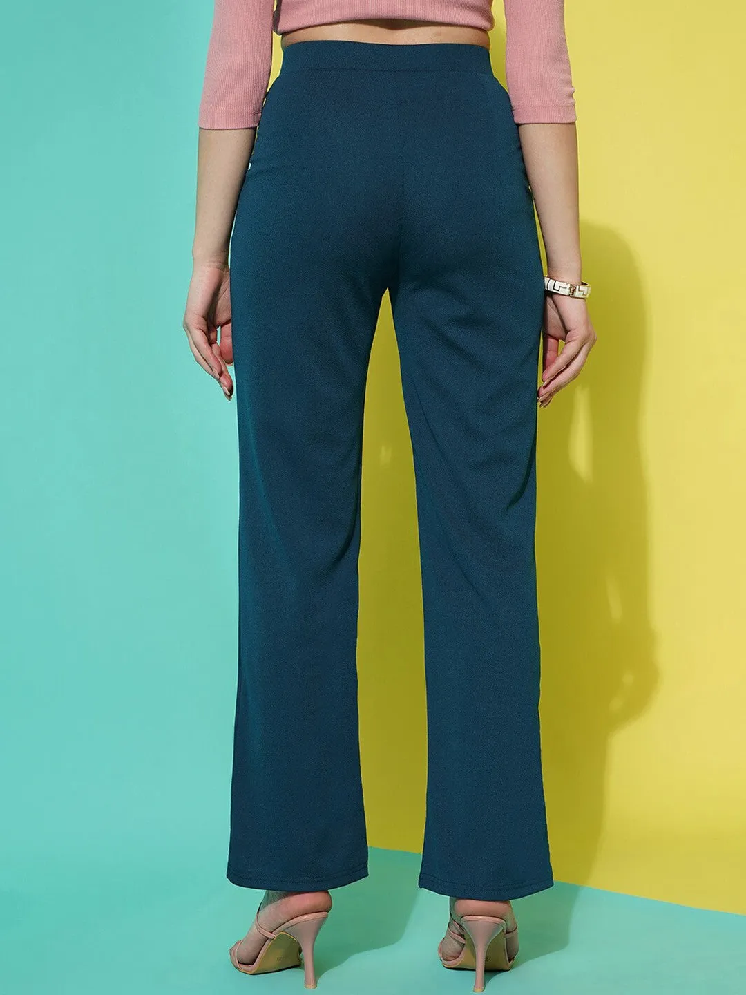 Rama Mid-Rise Regular Fit Slip-On Trousers