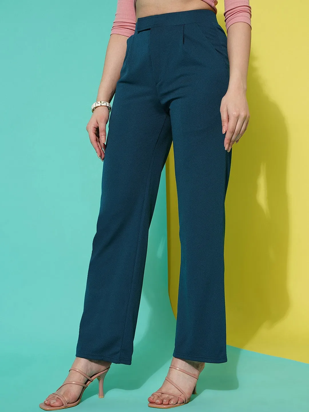 Rama Mid-Rise Regular Fit Slip-On Trousers