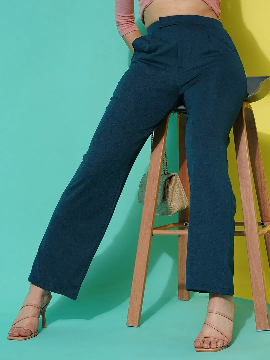 Rama Mid-Rise Regular Fit Slip-On Trousers
