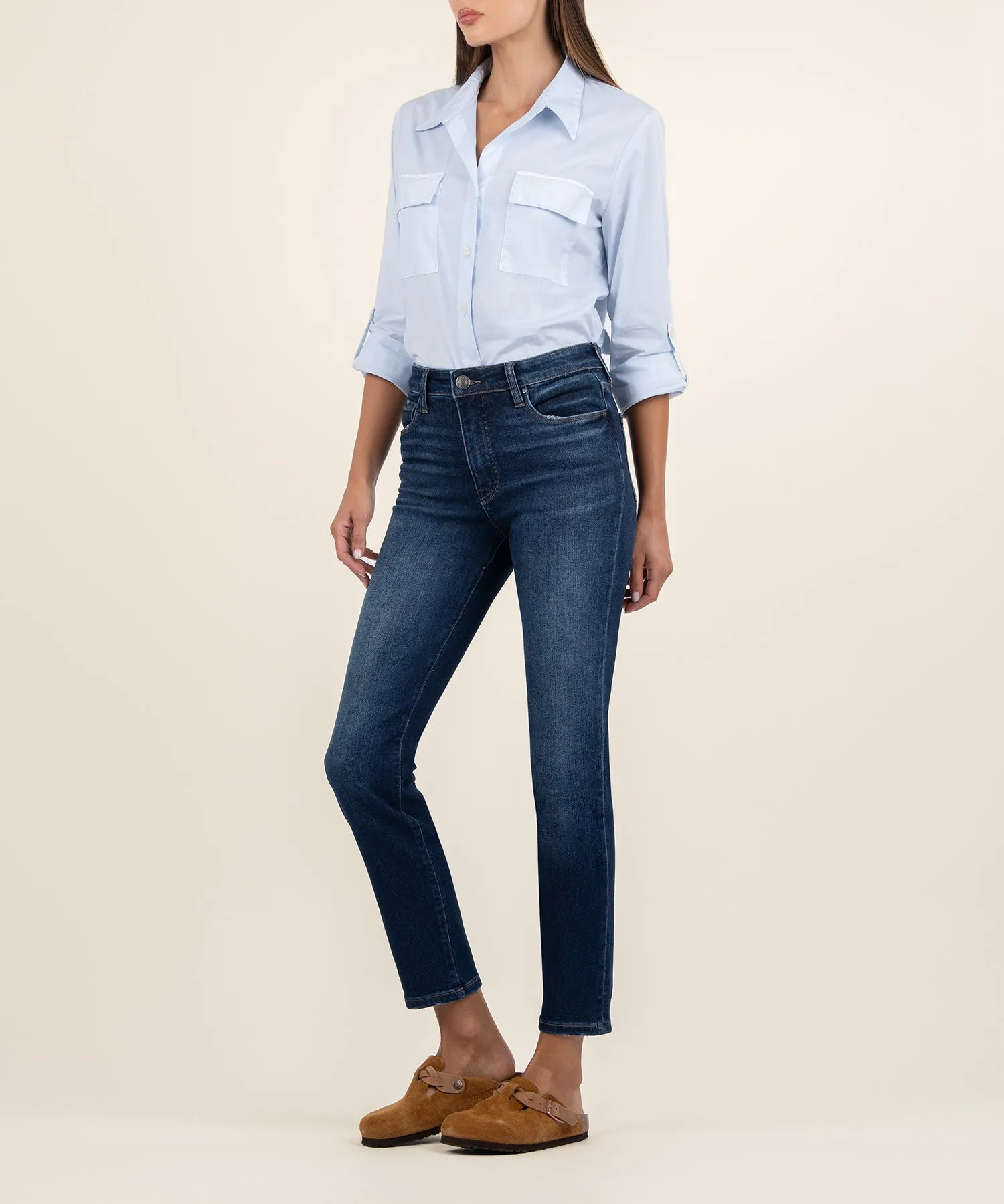 Reese High Rise Ankle Straight Leg, Long