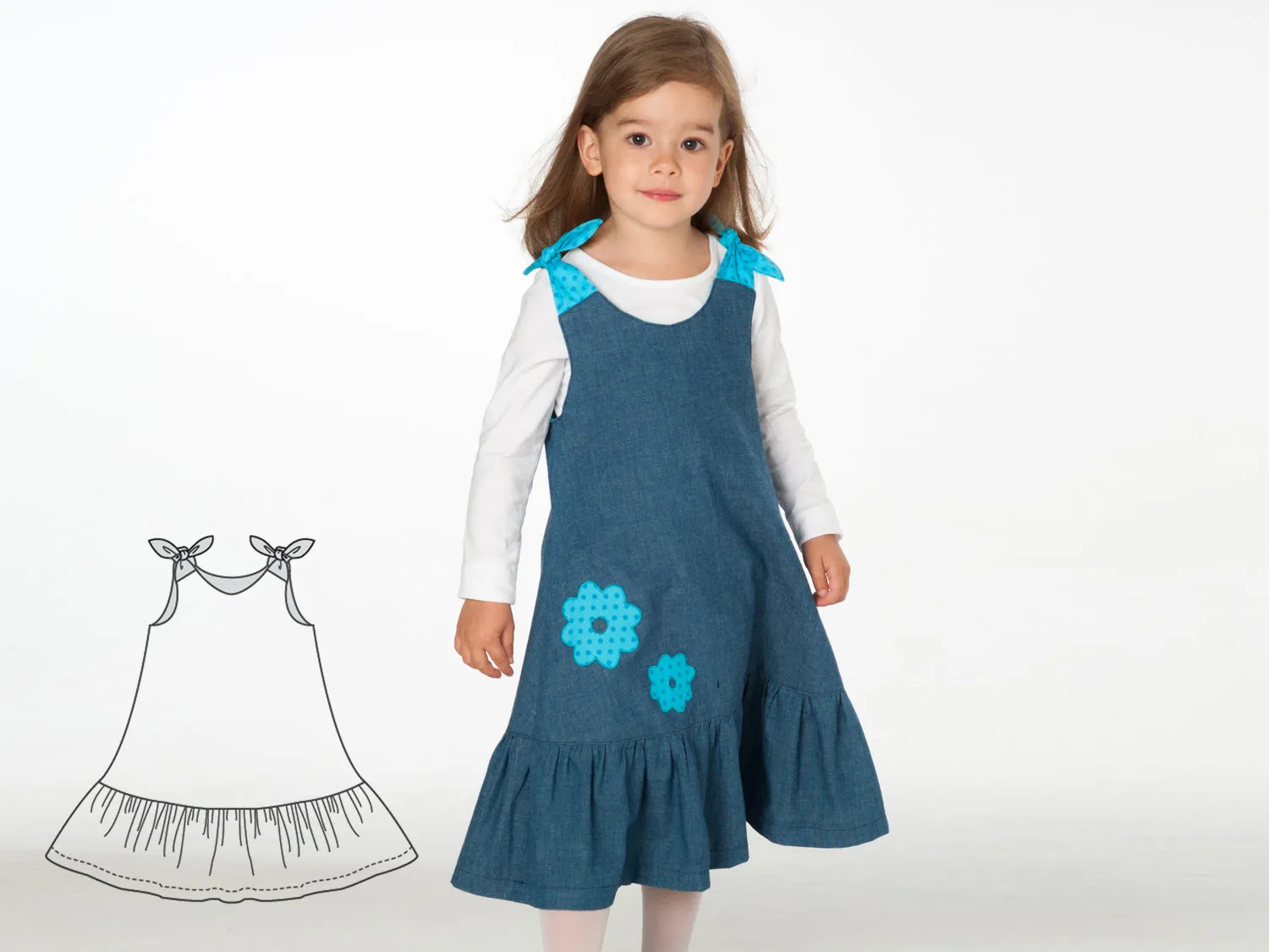 SIENA Baby girls dress sewing pattern Paper pattern