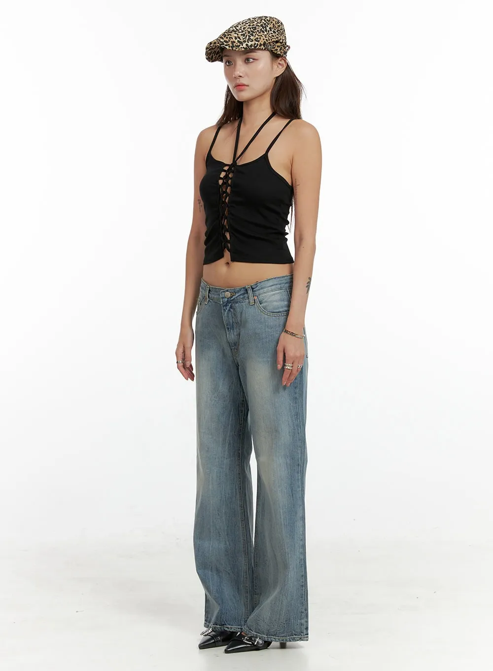 Solid Straight Jeans CL405
