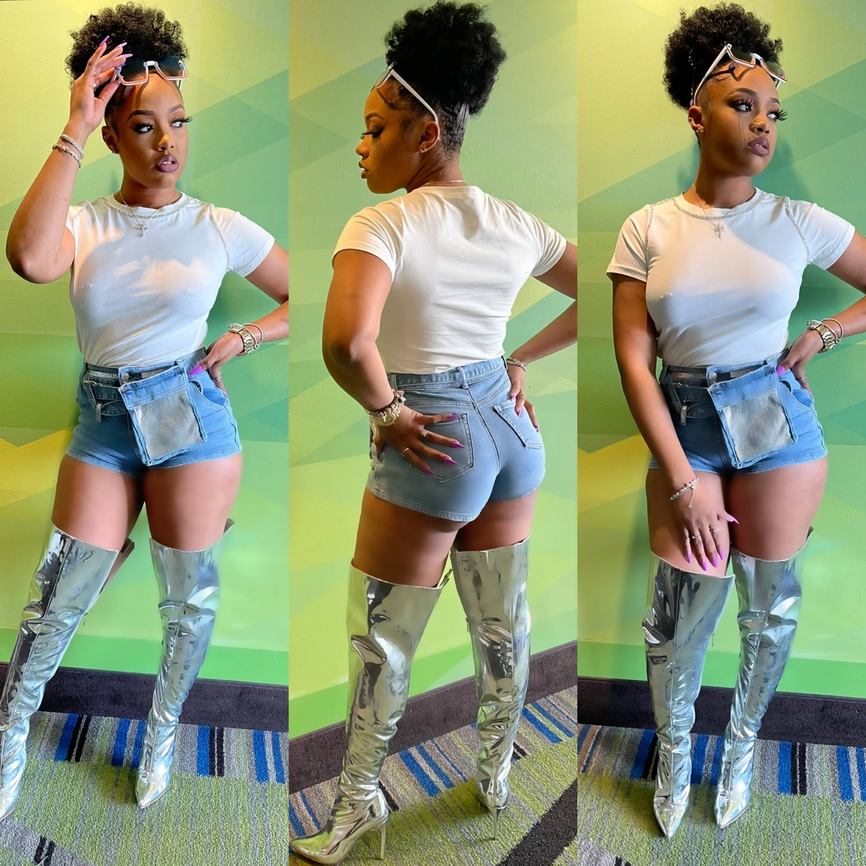 That Added “ Bling Fanny “  Denim Shorts