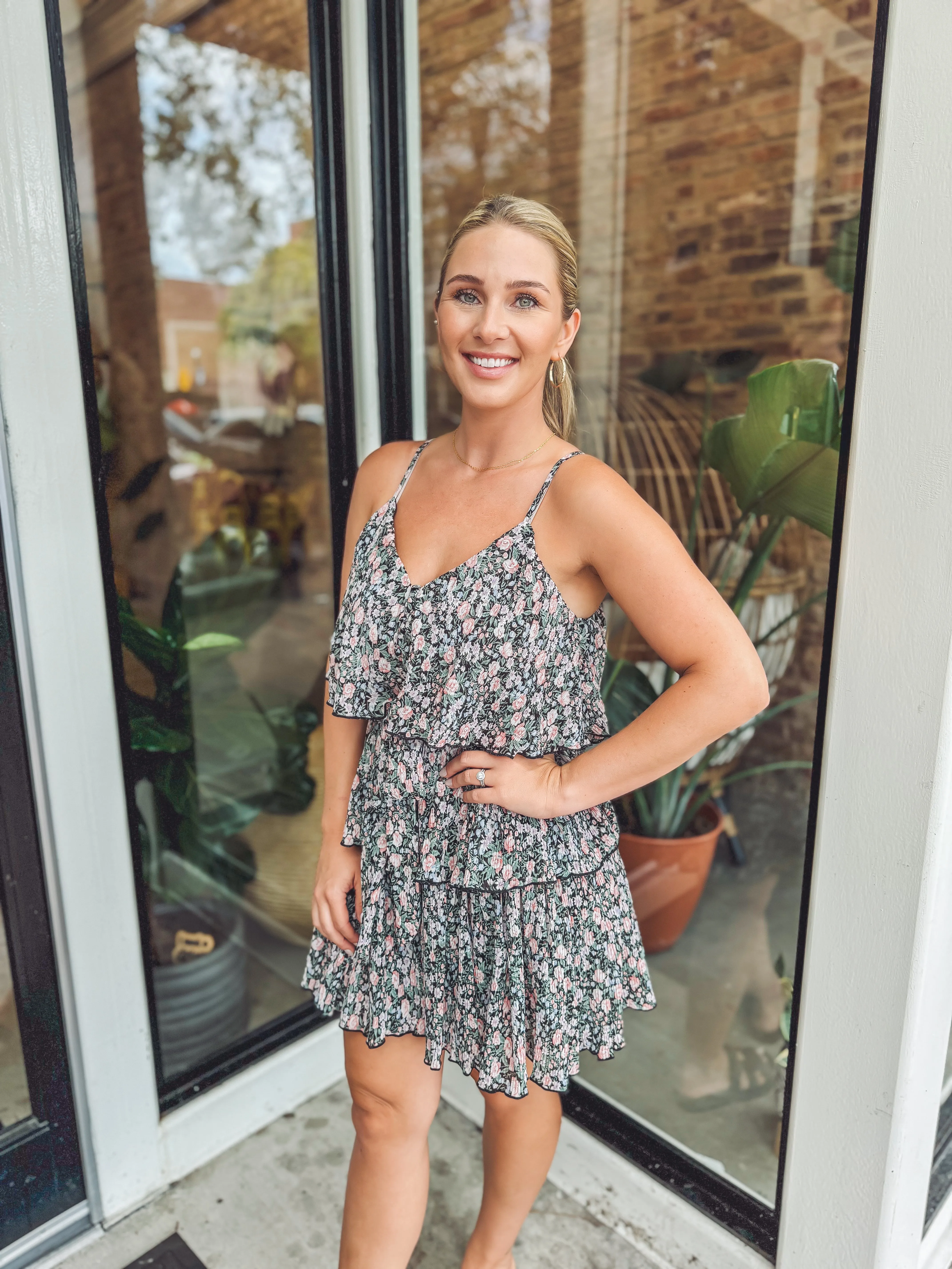 Tiered in floral dress