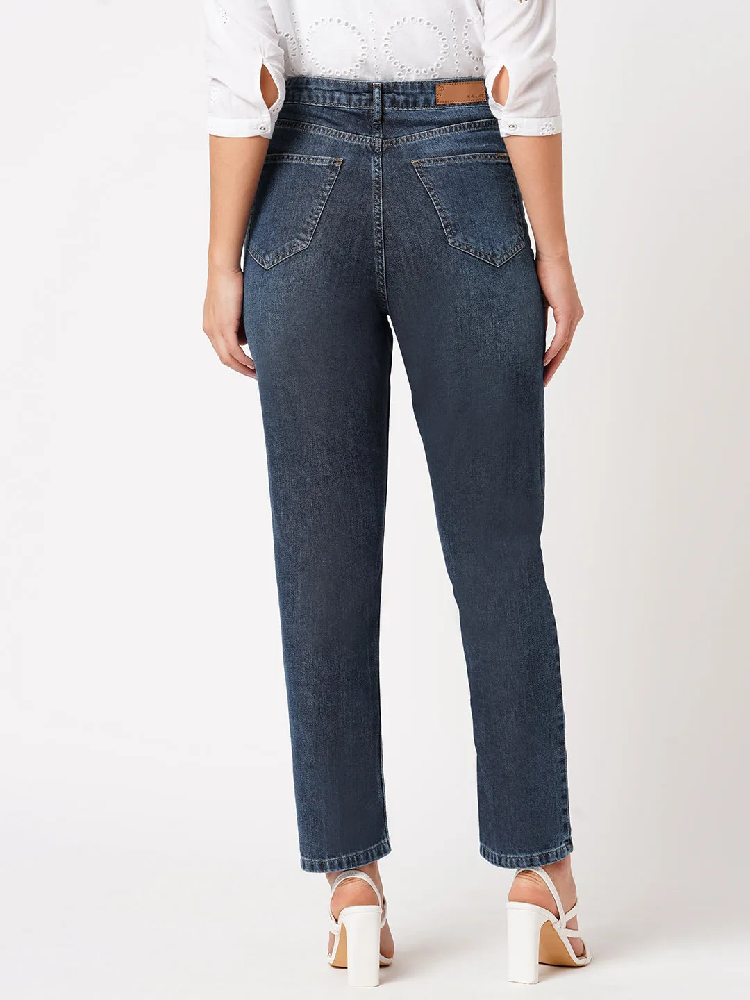 Women High-Rise Relaxed Straight Fit Jeans